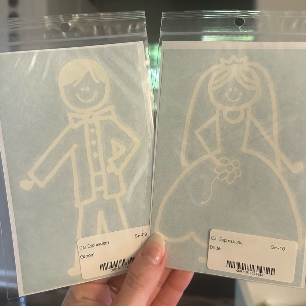Bride & Groom Car Decals